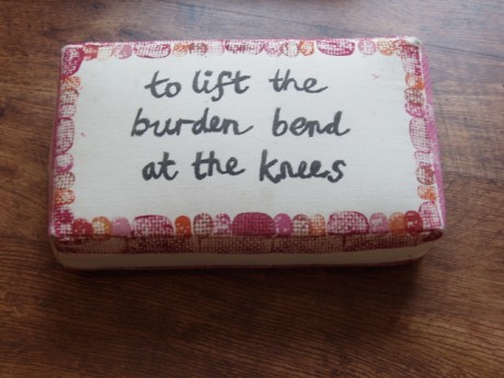 to lift the burden...
